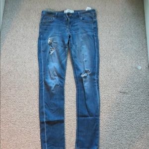 Hollister Distressed Skinny Jeans | Light Wash